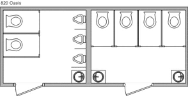 Rental store for Restroom Trailer 4Fs 2U 2Ms in Dallas TX